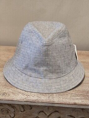 Goorin Brothers Linen Blend Fedora Hat - Light Grey Size Large  7 3/8 - Like New